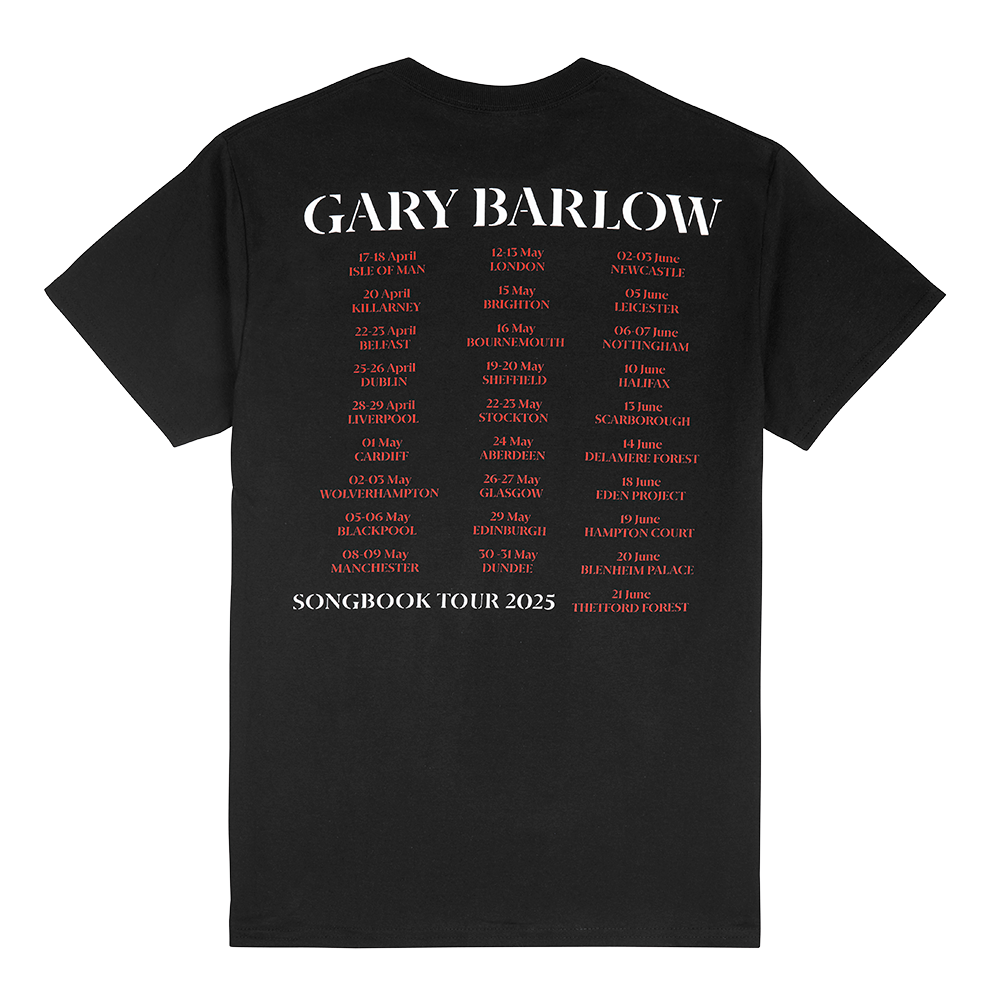 Gary Barlow - Songbook Tour Black T-Shirt