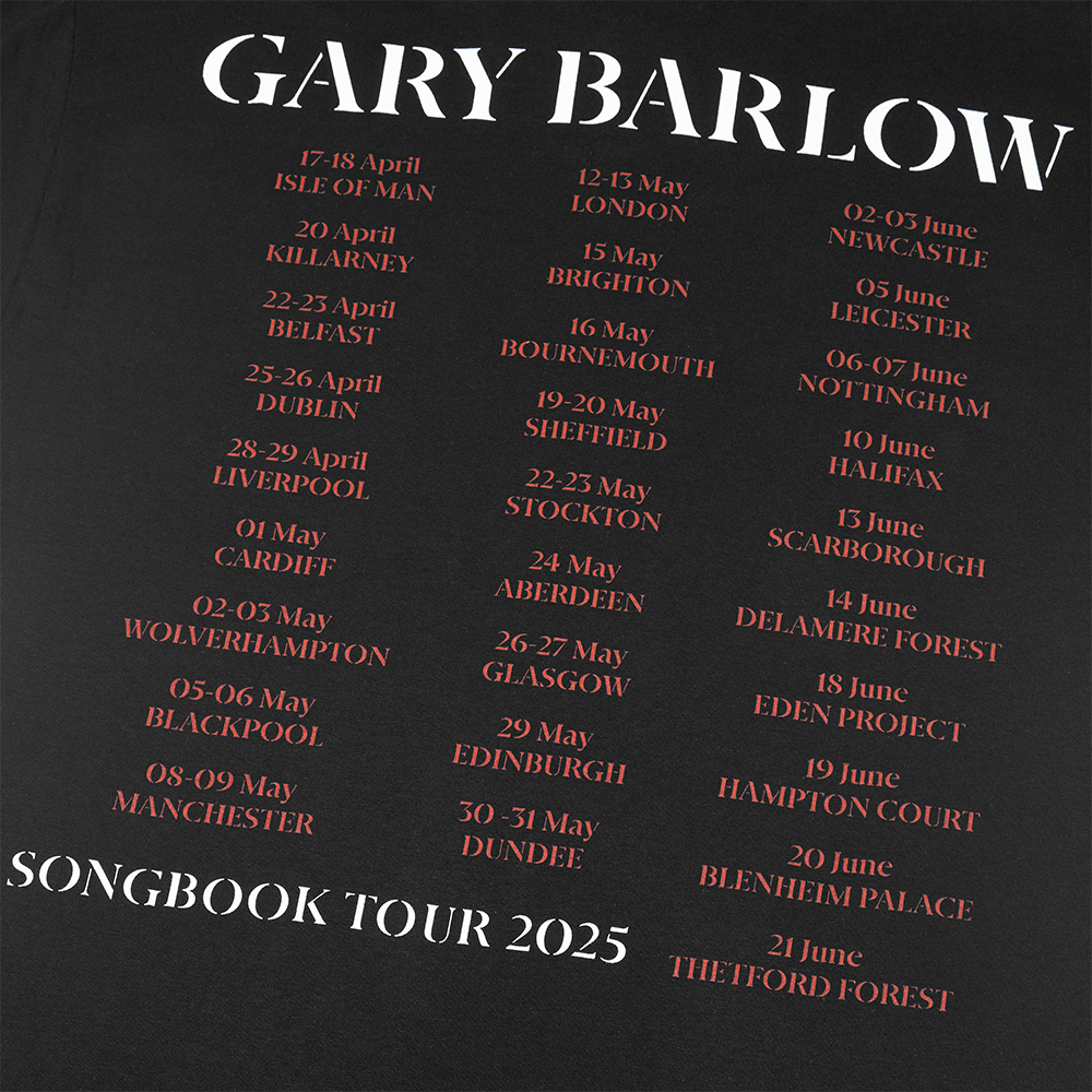 Gary Barlow - Songbook Tour Black T-Shirt